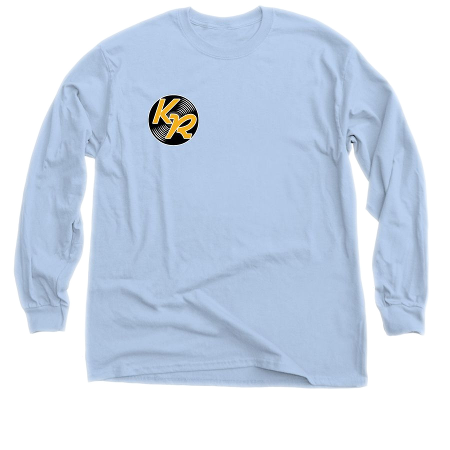 keys records shirt with crew neck - light blue