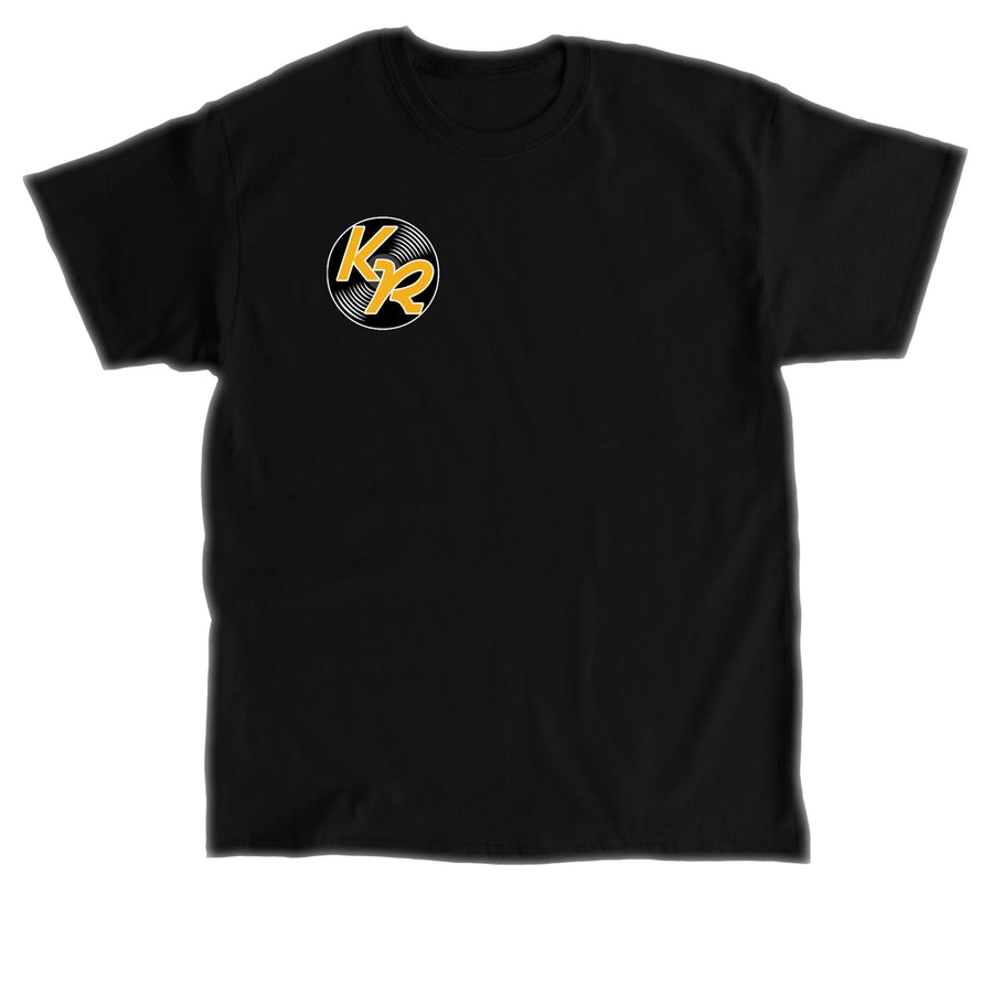 keys records shirt with crew neck - black